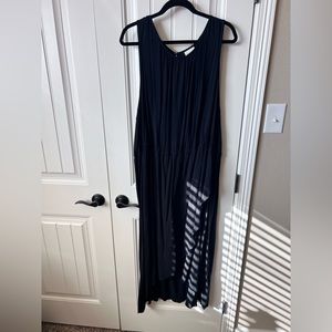 Ava and Viv black sleeveless dress with crossover hemline size 4X